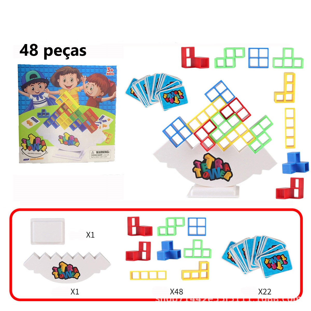 Tetra Tower Jogo Interativo para Crianças e Adultos