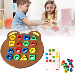 Jogo Tabuleiro Infantil Cores e Formas Geométricas